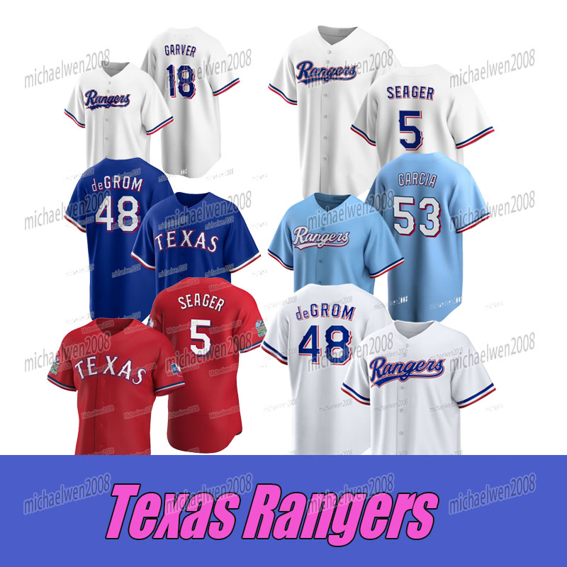 48 Jacob deGrom Rangers Baseball Jersey Corey Seager Adolis Garcia Mitch Garver Bubba Thompson Leody Taveras Brad Miller Robbie Grossman Marcus Semien Jonah Heim, Men
48 Jacob deGrom Rangers Baseball Jersey Corey Seager Adolis Garcia Mitch Garver Bubba Thompson Leody Taveras Brad Miller Robbie Grossman Marcus Semien Jonah Heim, Men