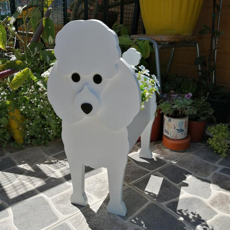 Planters Pots Garden Flower Pot Dog Schnauzer Bulldog Poodle Corgi Yorkshire DIY PVC Home Decor 230329