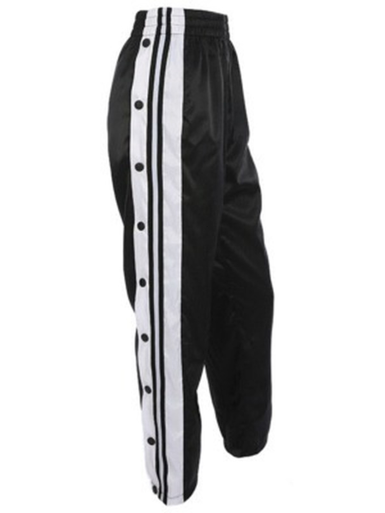 Womens Pants Capris HOUZHOU Joggers Sweatpants Casual Wide Leg Female Stripe Hip Hop Sports Streetwear Button Trousers Vintage 230329