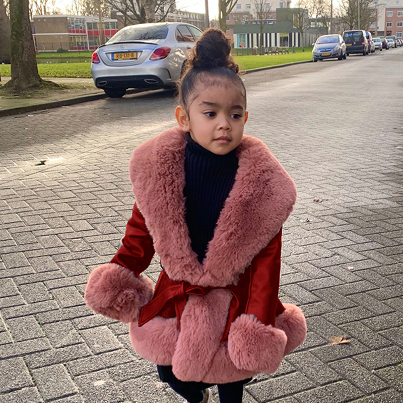 Jackets Jackets Plus Size Spring Autumn Kid Girls Coat Thin Overcoat Fur Collar Padding Girl Outerwear Hooded Kids Clothes Children 230329 Y241115UXN 