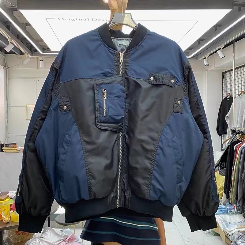 Men's Jackets Three-dimensional multi-pocket zippered cotton flight jacket 230329