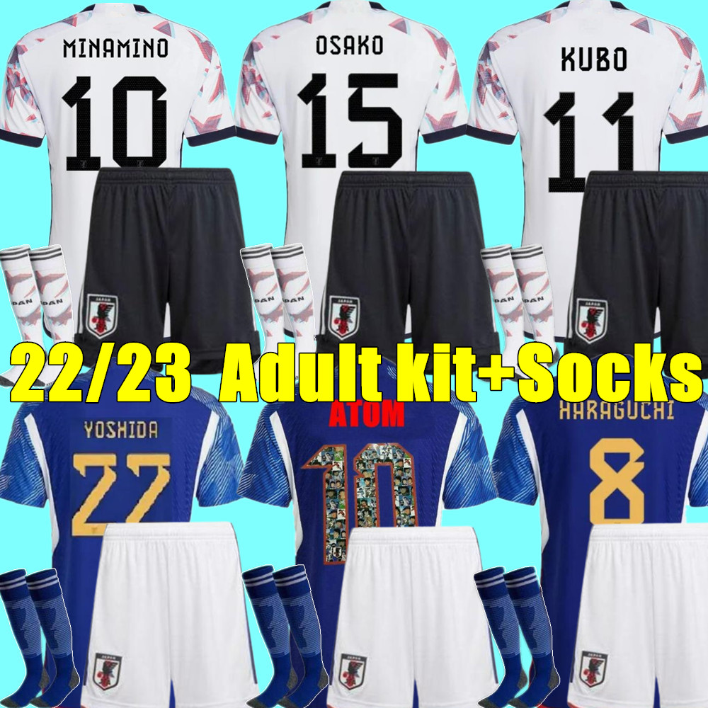 2022 Soccer Jerseys Cartoon ISAGI ATOM TSUBASA MINAMINO ASANO DOAN KUBO ITO WOMEN KIDS KIT 2023 Japanese Special uniform 22 23 Football Shirt Fan Player version JapAn, Adult away+socks
2022 Soccer Jerseys Cartoon ISAGI ATOM TSUBASA MINAMINO ASANO DOAN KUBO ITO WOMEN KIDS KIT 2023 Japanese Special uniform 22 23 Football Shirt Fan Player version JapAn, Adult away+socks