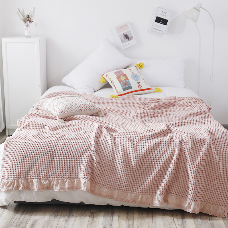 Blankets Terry Spring Summer Cotton Gauze Muslin Throw Blanket on the Bed Crib Cover Sheets Soft And Comfortable Bedding Coverlet Koc 230329