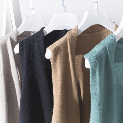 Women's Vests Spring Sleeveless Long Sleeve Knitted Tank Top Women's Solid Wool Cardigan Coat Korean Fashion V-Neck Women's Sweater Win