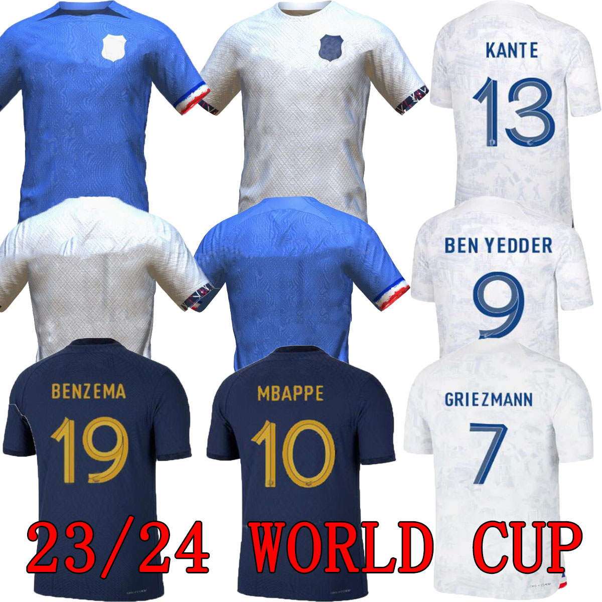 23/24 French KANTE BENZEMA MBAPPE Soccer Jerseys 2023 2024 GRIEZMANN PAVARD Men shirt KIMPEMBE SALIBA VARANE Football uniform, Blue
23/24 French KANTE BENZEMA MBAPPE Soccer Jerseys 2023 2024 GRIEZMANN PAVARD Men shirt KIMPEMBE SALIBA VARANE Football uniform, Blue