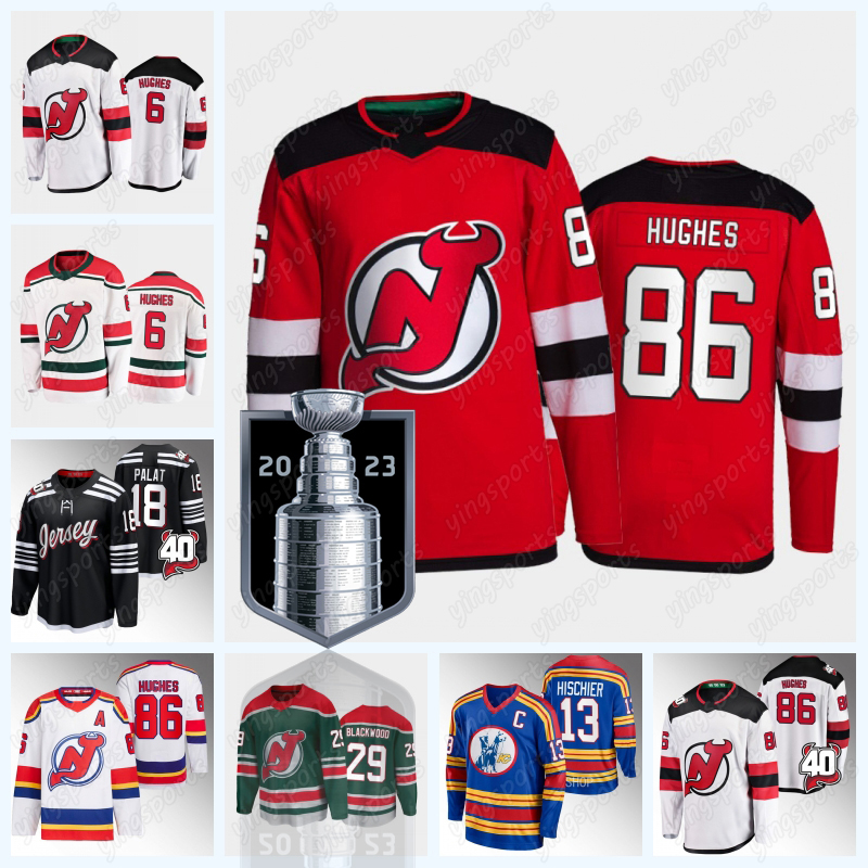 New Jersey Stanley Cup Playoffs Jerseys #86 Jack Hughes Devils 13 Nico Hischier 7 Dougie Hamilton 88 Kevin Bahl 91 Dawson Mercer 29 Mackenzie Blackwood 33 Ryan Graves, Blue 2023 throwback men
New Jersey Stanley Cup Playoffs Jerseys #86 Jack Hughes Devils 13 Nico Hischier 7 Dougie Hamilton 88 Kevin Bahl 91 Dawson Mercer 29 Mackenzie Blackwood 33 Ryan Graves, Blue 2023 throwback men