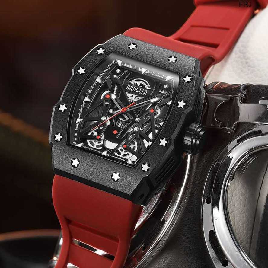 Designer Watches Richads Mile Watch 2023 New Mens Quartz Watch Star Same Style Richads Hollow Miller Transparent Sports Precision Steel Wristwatch Men Frj, Black shell;black face;red ribbon
Designer Watches Richads Mile Watch 2023 New Mens Quartz Watch Star Same Style Richads Hollow Miller Transparent Sports Precision Steel Wristwatch Men Frj, Black shell;black face;red ribbon