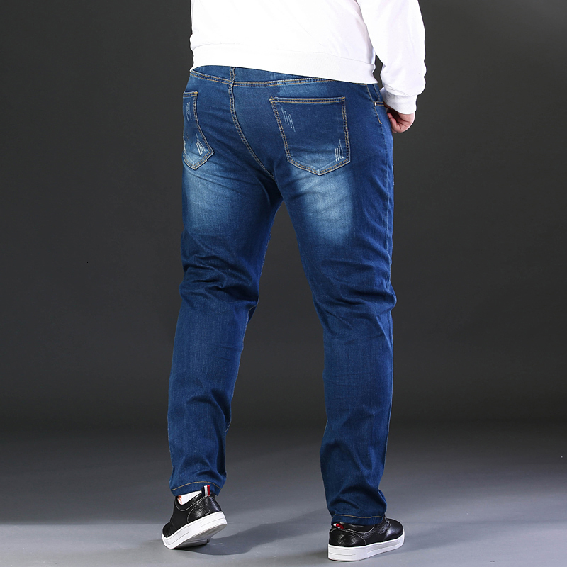 Men's Jeans 7XL Plus Size Summer High Quality Men's Baggy Cargo Male Casual Long Denim Pants Fashion Loose Jeans Trousers 230329