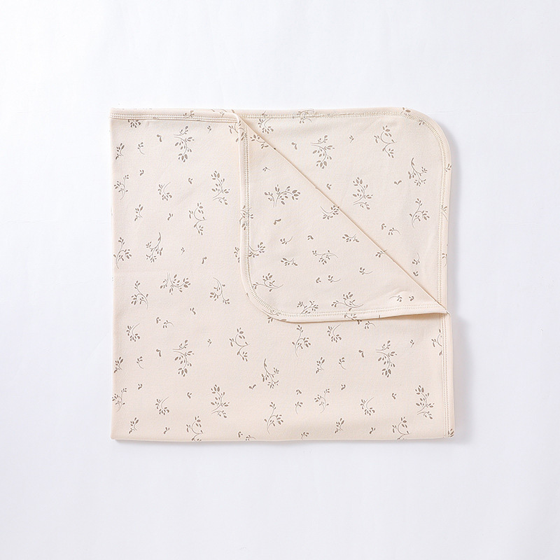 Floral Moon Print Reversible Cotton Blanket 83x83cm Newborn Baby Swaddle Wrap Quilts Bath Towel Blanket Infant Supplies