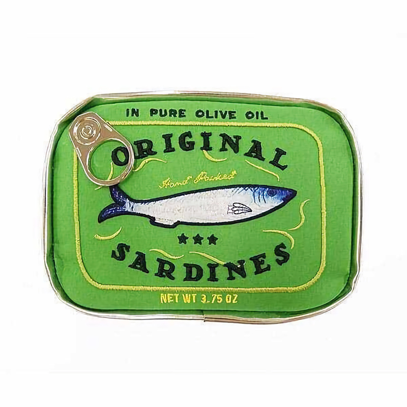 Cosmetic Bags Cases Novelty Retro Canned Sardines Style Bag Animal Makeup Cute Portable Bath Travel Sack Women Handbags 230329