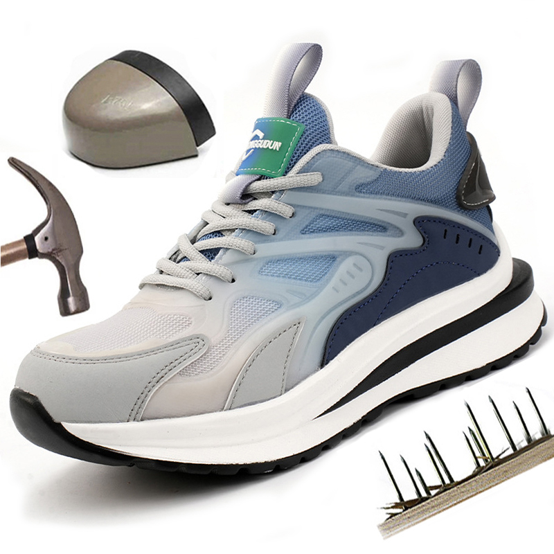 Dress Shoes Fashion Work Antismashing Antipiercing Safety Men Protective Wearresistant Indestructible Gradient Sports 230329