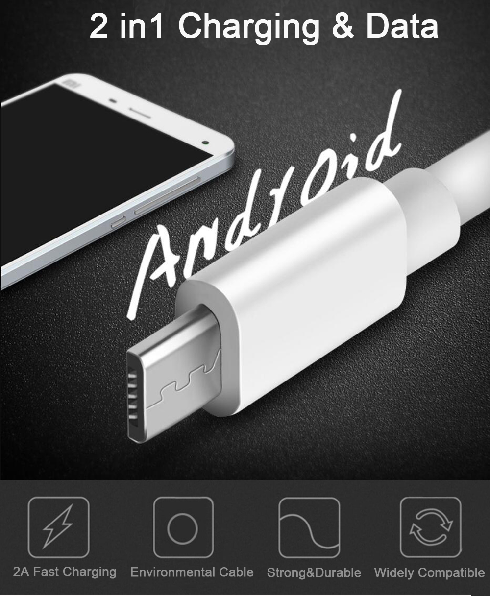 Fast Charging Micro USB Cords Cables 2A Sync Data Type C to Type C Wire 1m 2m 3m Quick Charger For iPhone 16 15 14 Samsung S25 S24 S23 Andiod Phone Ca