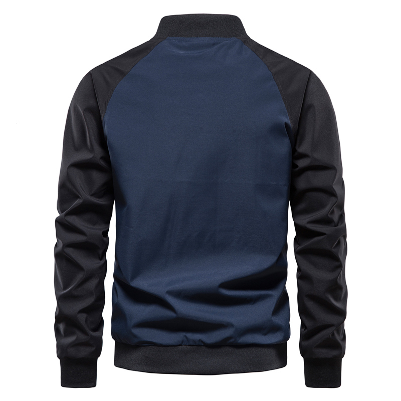 Men's Jackets AIOPESON Patchwork Sleeve Jacket Men Casual Basic Stand Collar Mens Bomber Jacket Autumn Quality Zipper Jacket for Men 230329