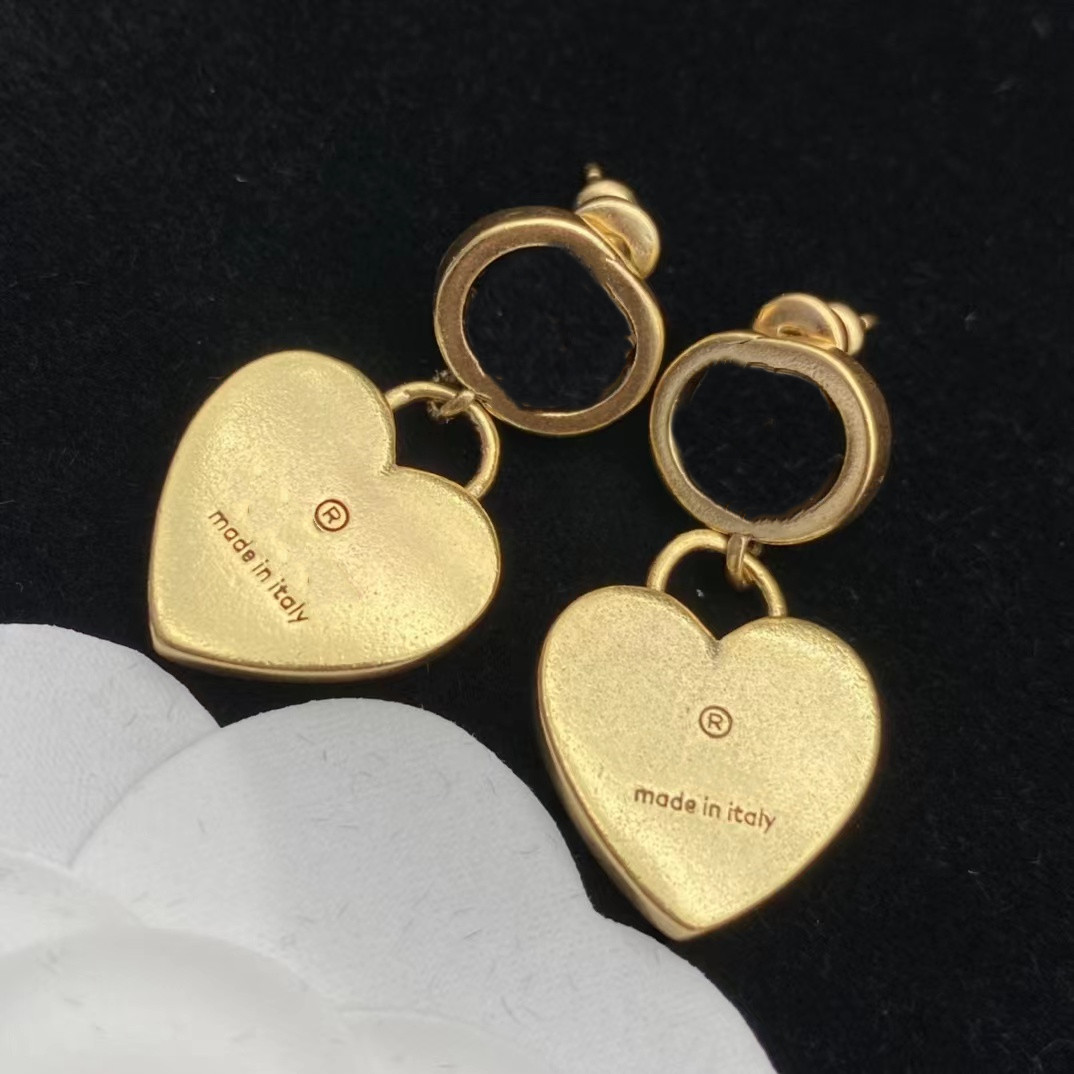 Love Back Earrings Fashion for Woman Trend Retro Design Earrings Top Letter Earrings Jewelry Supply