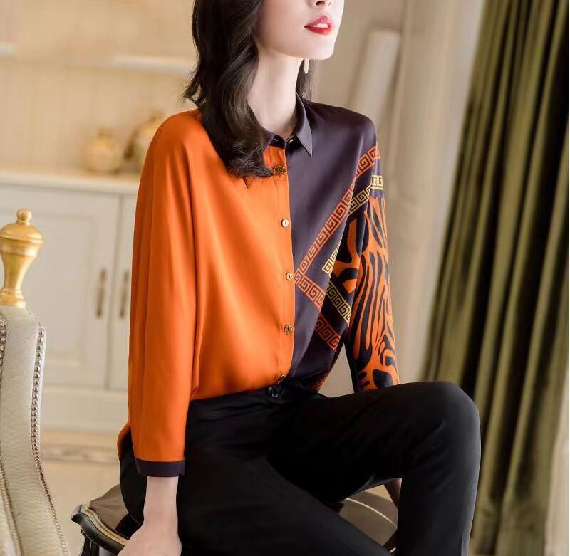 Lace-up Bow Letter Print Women Shirt Lantern Long Sleeve Chiffon Blouse V-Neck French Button Versatile Base Layer Loose Casual silk, 13
Lace-up Bow Letter Print Women Shirt Lantern Long Sleeve Chiffon Blouse V-Neck French Button Versatile Base Layer Loose Casual silk, 13