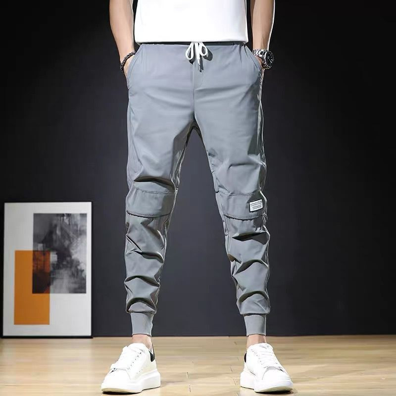 Men's Pants Summer Thin y Golf Jogger Training Gym Fitness and Exercise Drawstring Male Stylish Black Elastic Waist Leg 230329