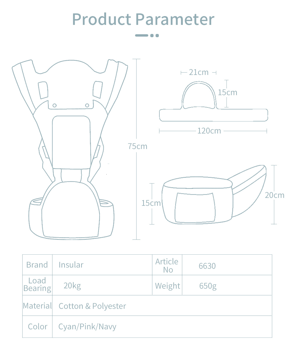 s Slings Backpacks Insular Ransel Gendongan Bayi Portabel Penebalan Bahu 360 Ergonomis Bertudung Kanguru 0 36 Bulan 230329