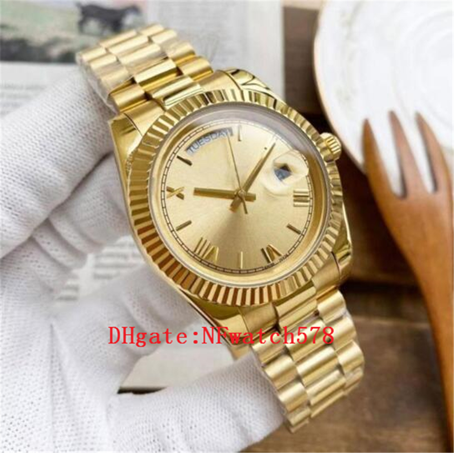 Mens Watch 40mm Size 18k Yellow Gold Automatic Mechanical Movement Stainless Steel High-Quality President Watches Original Box
Mens Watch 40mm Size 18k Yellow Gold Automatic Mechanical Movement Stainless Steel High-Quality President Watches Original Box