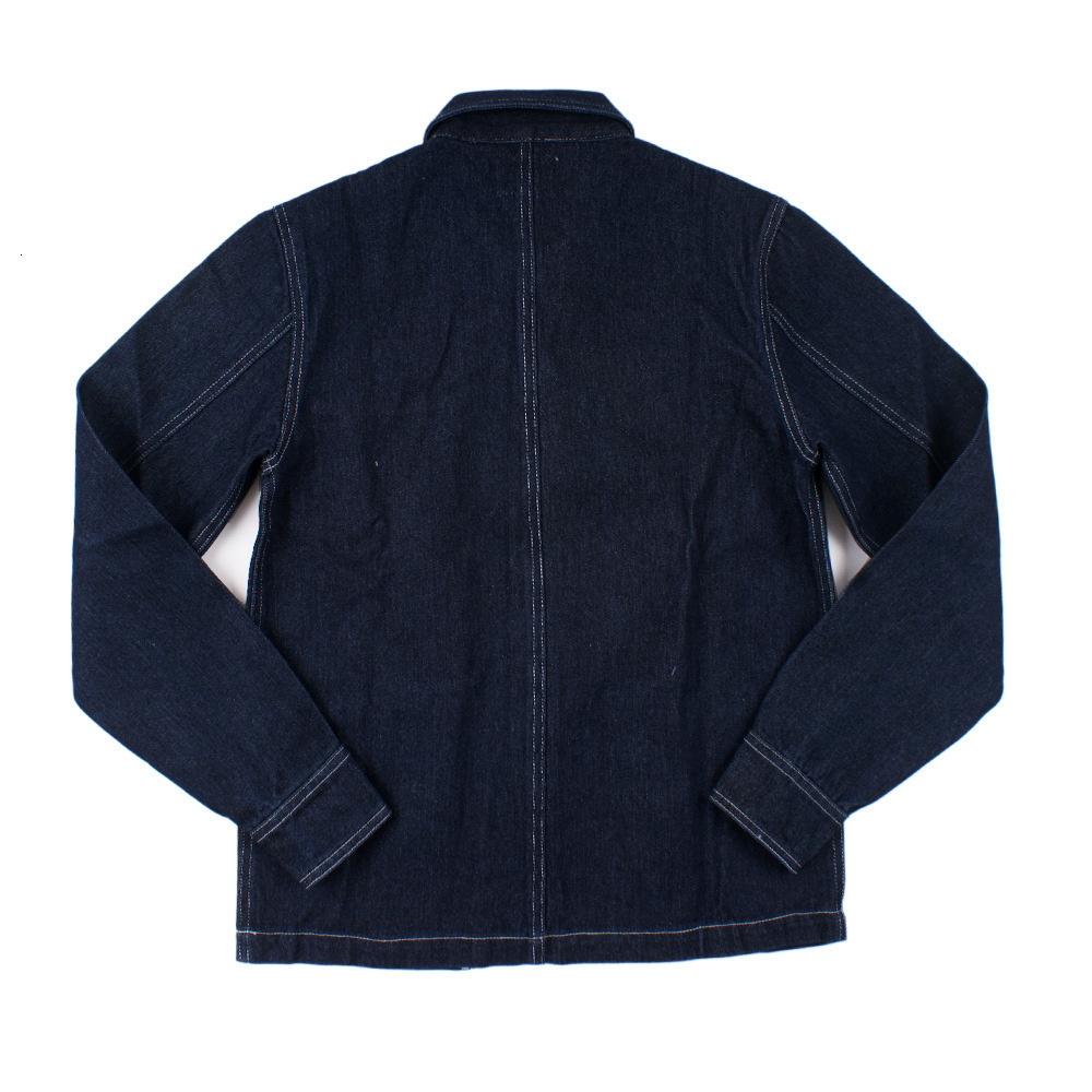 Men's Jackets OK8602 Denim Vertical Striped Jacket Men Tooling Motorcycle Style Hip Hop Cool Handsome Youth Multi-Pocket Lapel Coat Clothing 2303