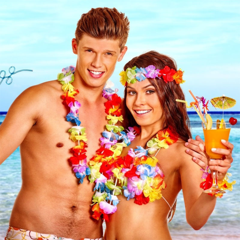 Other Event Party Supplies 36pcs Hawaiian Artificial Flower Leis Garland Necklace Hawaii Luau Summer Tropical Party Decoration Wedding Christmas Wreat