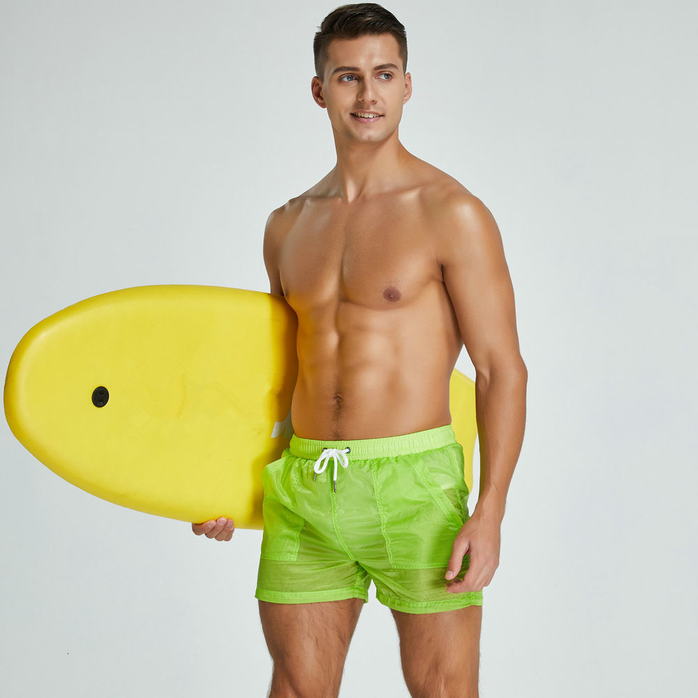 Men's Swimwear Transparent swimwear swimming shorts men's swimming trunks men's bathing suits Bermuda surf beach shorts Seobean Zwembro
