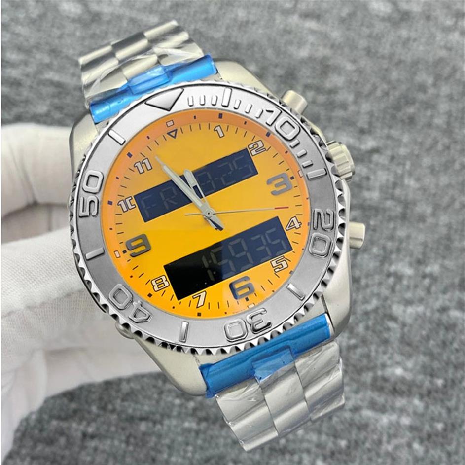 2021 NEW Men Watch Dual time zone Electronic pointer display Yellow Dial montre de luxe Wristwatches Mens Sport Watches291P, No.4
2021 NEW Men Watch Dual time zone Electronic pointer display Yellow Dial montre de luxe Wristwatches Mens Sport Watches291P, No.4