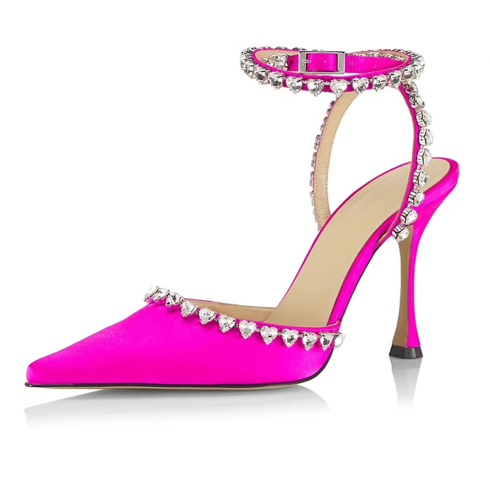 MACH Dress Shoes sandals Satin pointed crystal-encrusted coiled 9.5cm Rhinestone Stiletto Heel high heeled shoe Women's Luxury Designer Party Wedding Shoes With box, Black
MACH Dress Shoes sandals Satin pointed crystal-encrusted coiled 9.5cm Rhinestone Stiletto Heel high heeled shoe Women's Luxury Designer Party Wedding Shoes With box, Black