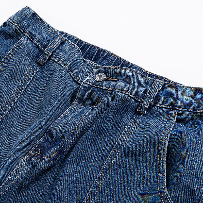Men's Jeans Spring Cargo Jeans Men's Baggy Big Pocket Denim Pants Street Fashion Casual Korean Wide Leg Trousers Streetwear 230329