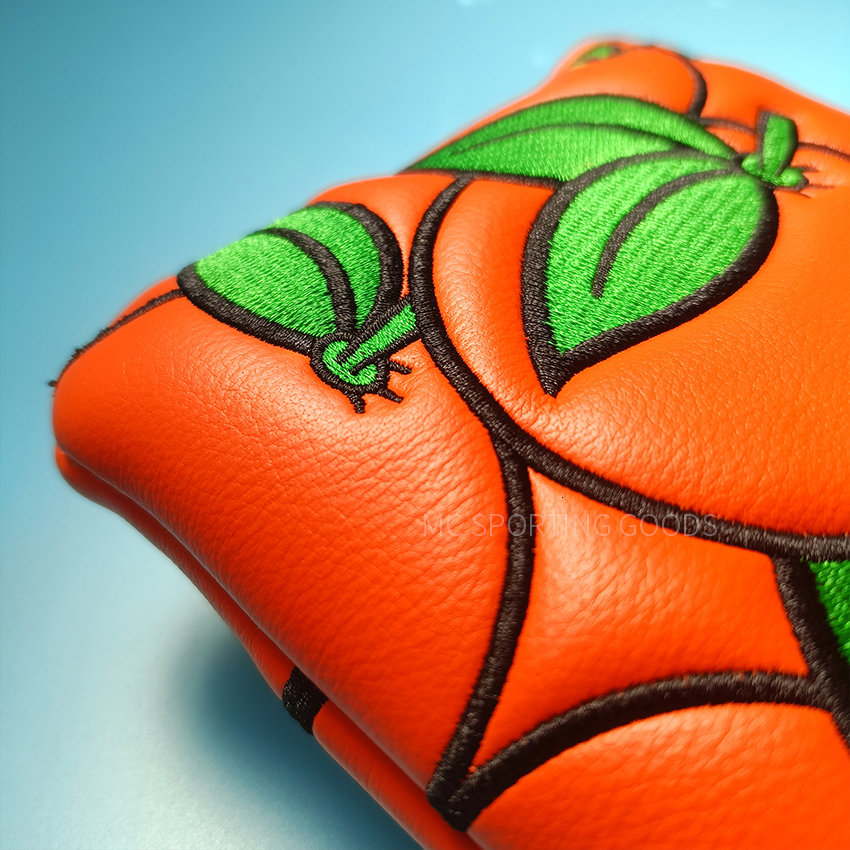 Other Golf Products Golf Putter Cover Orange And Black Spider Putter Headcover Golf Club Putter Head Covers Elegant Embroidery Premium Leather 230329