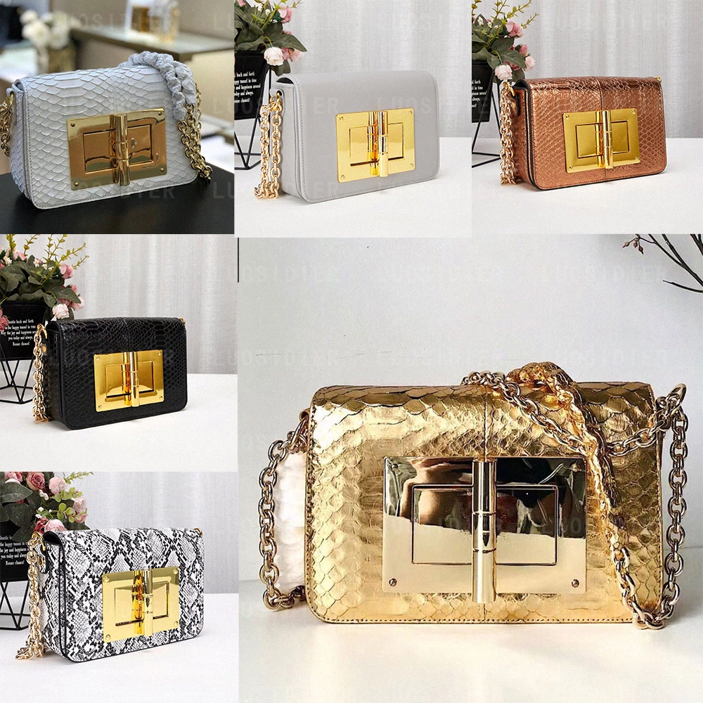 Palmetto Triple Evening Bag Ladies Leather Shoulder Bag Handbag Chain Dinner Bags Quality New tom L8Wx#