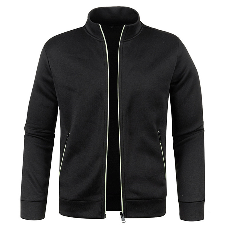 Men's Jackets Autumn Winter Men's Jacket Coat Stand Collar Zipper Jackets Man Slim Fleece Jacket Thick Cardigan Warm Knit Sweater Men Clothi