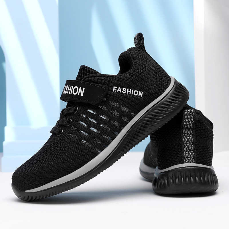 Athletic Outdoor 2023 Summer Boys Running Sneakers Fashion Sport Kids Hook Loop Breathable Casual Shoes Children Walking Tenis Sneaker Girl W0329 XJ26