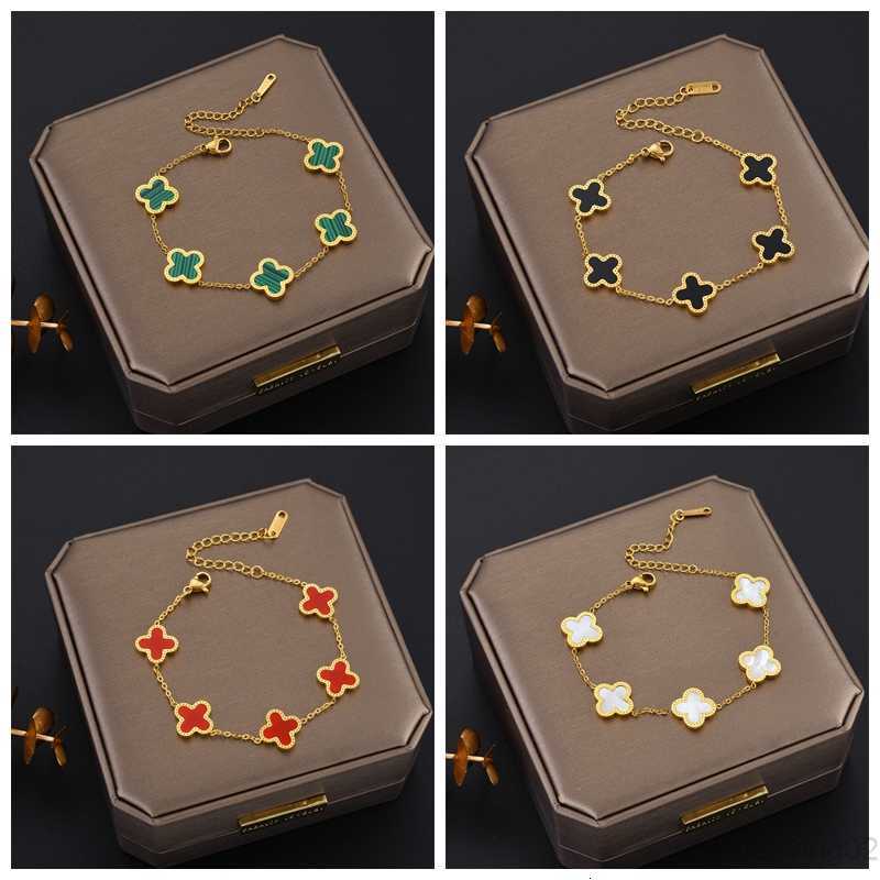 Classic Design Colorful Clover Charm Bracelet Gold Stainless Steel Jewelry for Women Gift7FOV
Classic Design Colorful Clover Charm Bracelet Gold Stainless Steel Jewelry for Women Gift7FOV