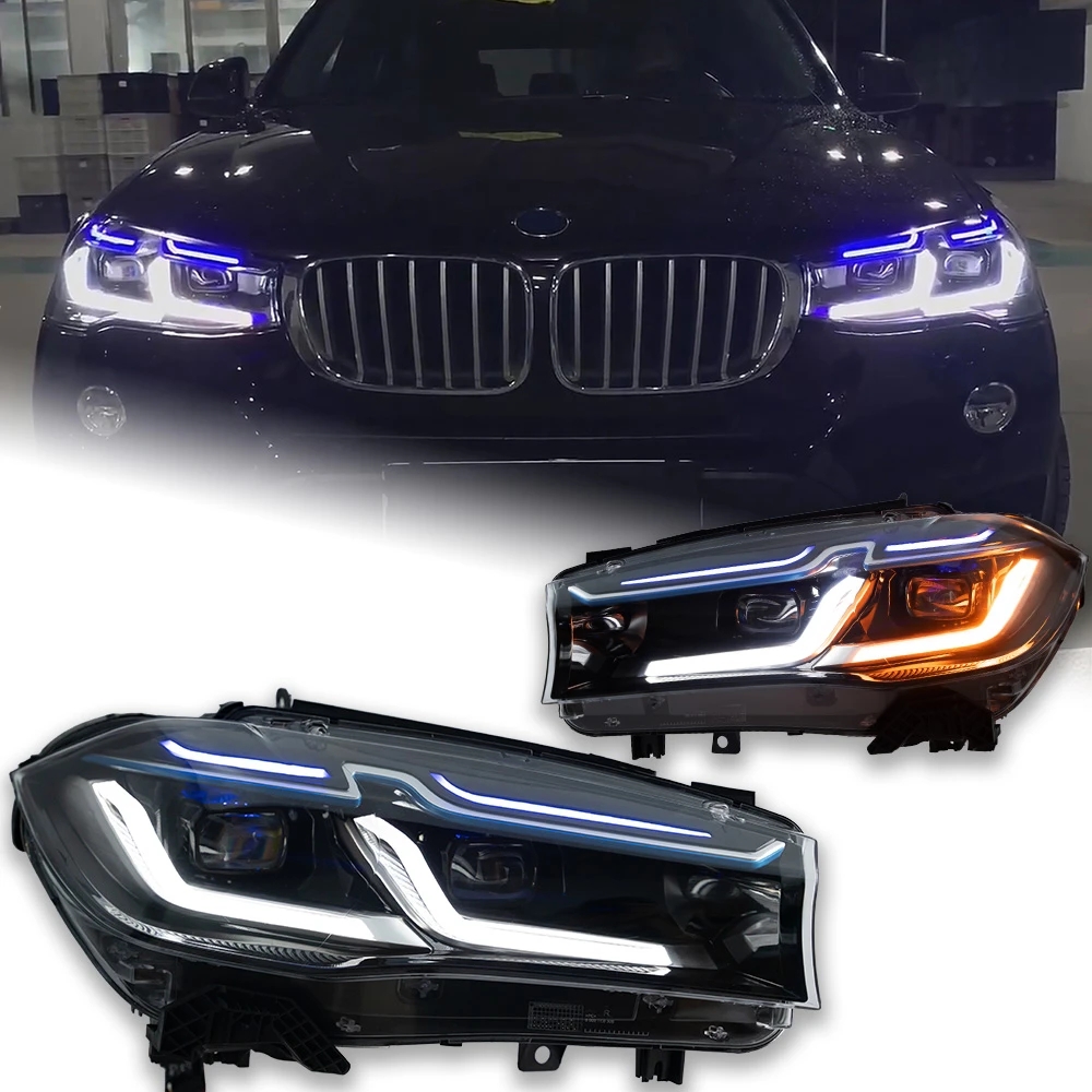 LED Headlights For Cars X5 F15 2014-20 18 X6 F16 LED Auto Headlights Assembly Upgrade M5 Competition Design Bicofal Lens Kit Accessories