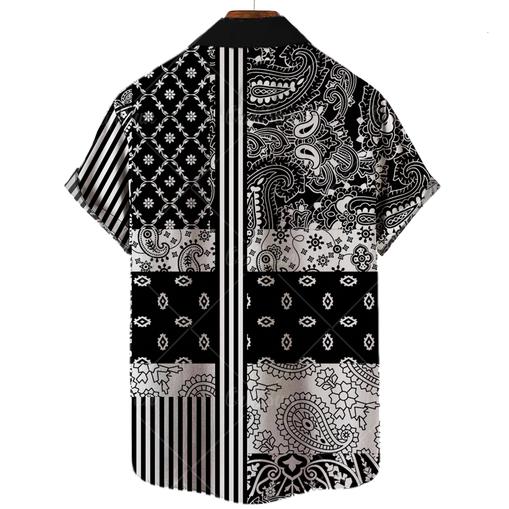 Men's Casual Shirts Men's Clothing 3D Hawaiian Shirt Men Fashion Cashew Flower Geometric Printed Shirts Singlebreasted Shirt For Men Tops 23
