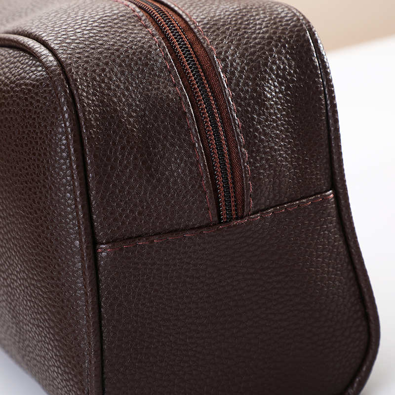 Cosmetic Bags Cases LAYRUSSI Men Travel Zipper Makeup Women s Organizer Storage Pouch PU Leather Toiletry 230329