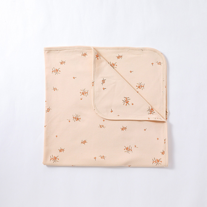 Floral Moon Print Reversible Cotton Blanket 83x83cm Newborn Baby Swaddle Wrap Quilts Bath Towel Blanket Infant Supplies