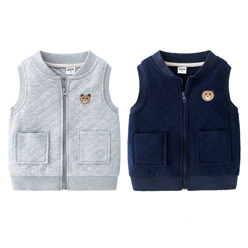 Waistcoat Children s Vest Kids Thicken Outerwear For Boys Autumn Winter Girls Cotton Sleeveless Jackets 230329