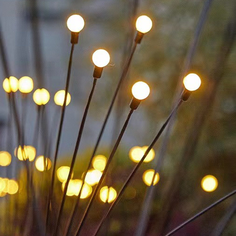 New Waterproof Solar Garden Lamp Led Wind Driven Firefly Lamp, Outdoor Garden Ground and Camping Lamp