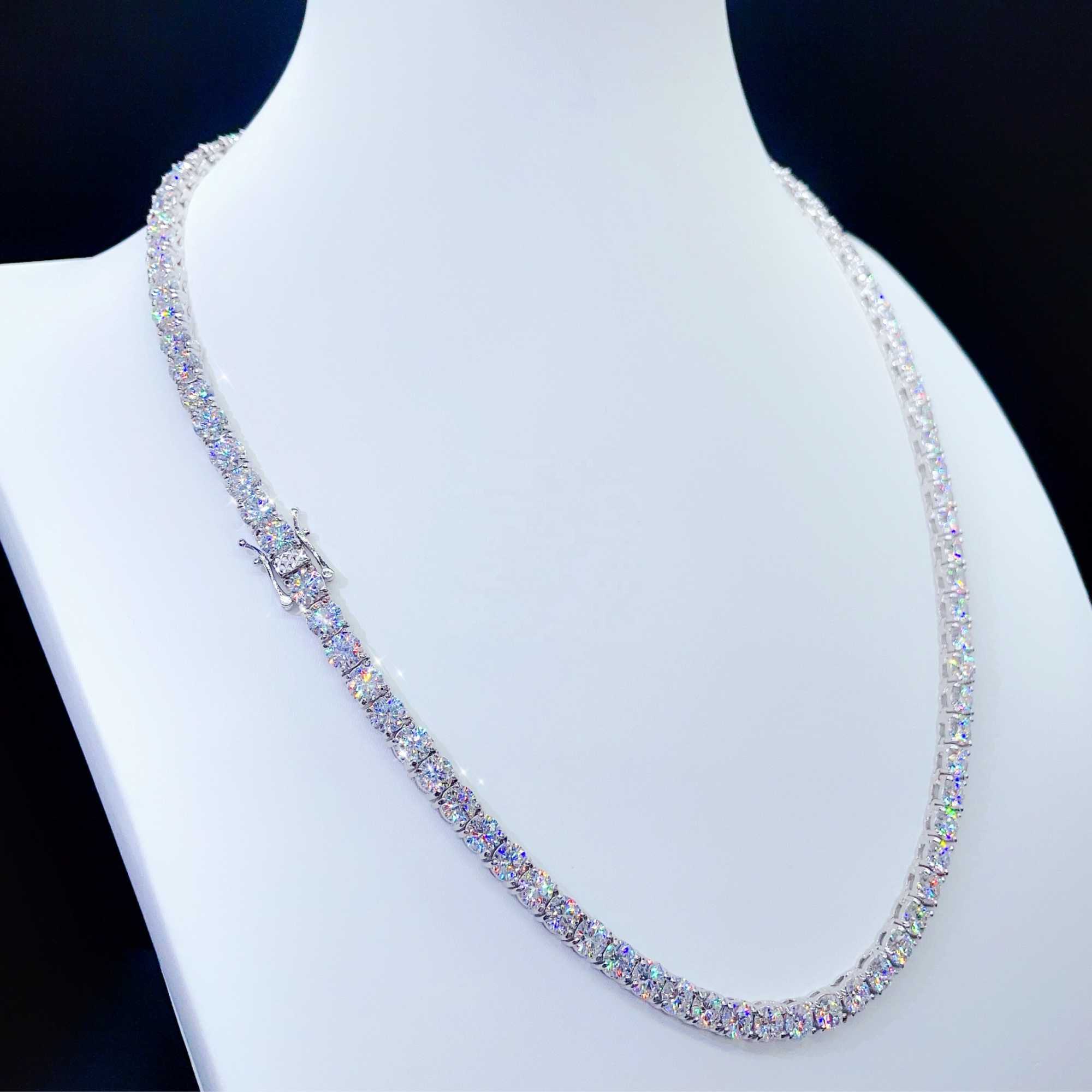 Sterg Sier Jewelry Hip Hop 5mm Moissanite Tennis Pass Tester Vvs Dia Chain