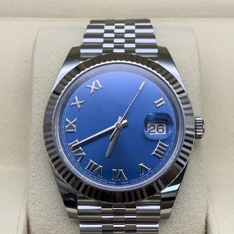 Men's Ladies Fashion Roman Numerals Watch Automatic Mechanical Watch 904L Stainless Steel High Quality Wrist Watch Classic Blue Dial Automatic Date Display, Thimble
Men's Ladies Fashion Roman Numerals Watch Automatic Mechanical Watch 904L Stainless Steel High Quality Wrist Watch Classic Blue Dial Automatic Date Display, Thimble