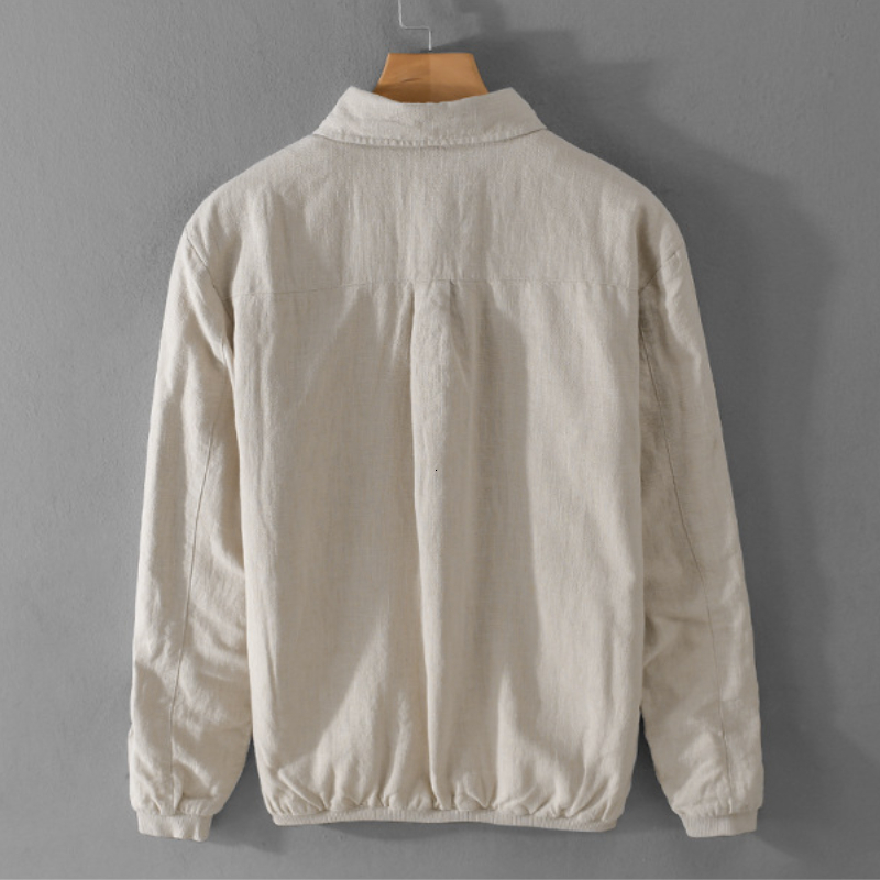 Men's Jackets Spring and Autumn Comfortable Linen Mens Jacket Loose Simple Casual Youth Versatile Cotton Linen Men Clothing FY202 230329