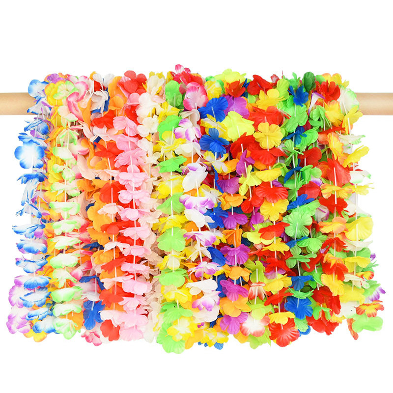 Other Event Party Supplies 36pcs Hawaiian Artificial Flower Leis Garland Necklace Hawaii Luau Summer Tropical Party Decoration Wedding Christmas Wreat