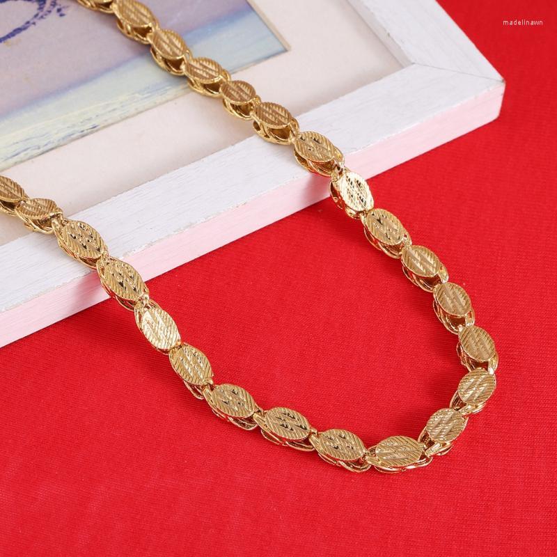Chains Length 60cm Width 7mm Ethiopian Thick Necklaces Gold Color Africa Eritrea Chunky Chain Dubai Arab Jewelry