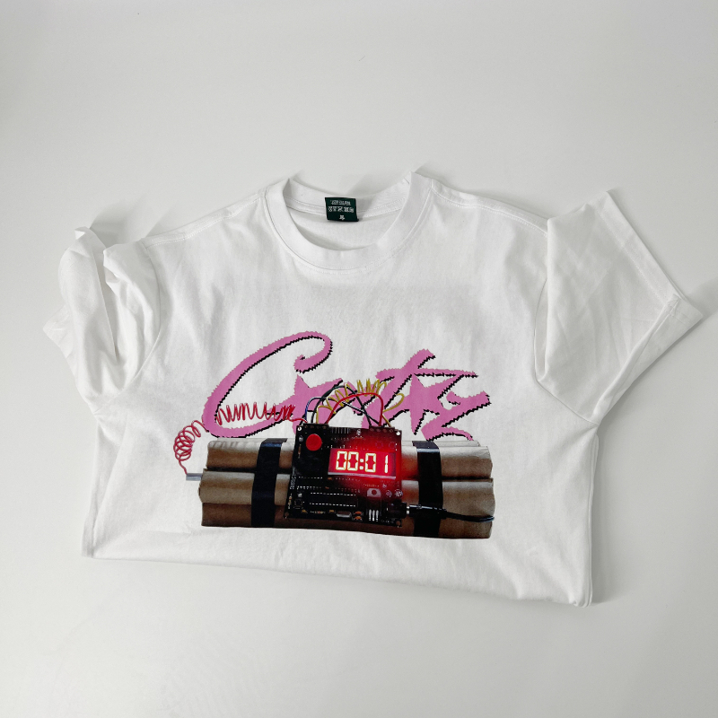 Cor CRTZ T-shirt Designer Pink Letters Print Fashion Street Loose Tees High Quality Cotton Tops for Men Women, White
Cor CRTZ T-shirt Designer Pink Letters Print Fashion Street Loose Tees High Quality Cotton Tops for Men Women, White