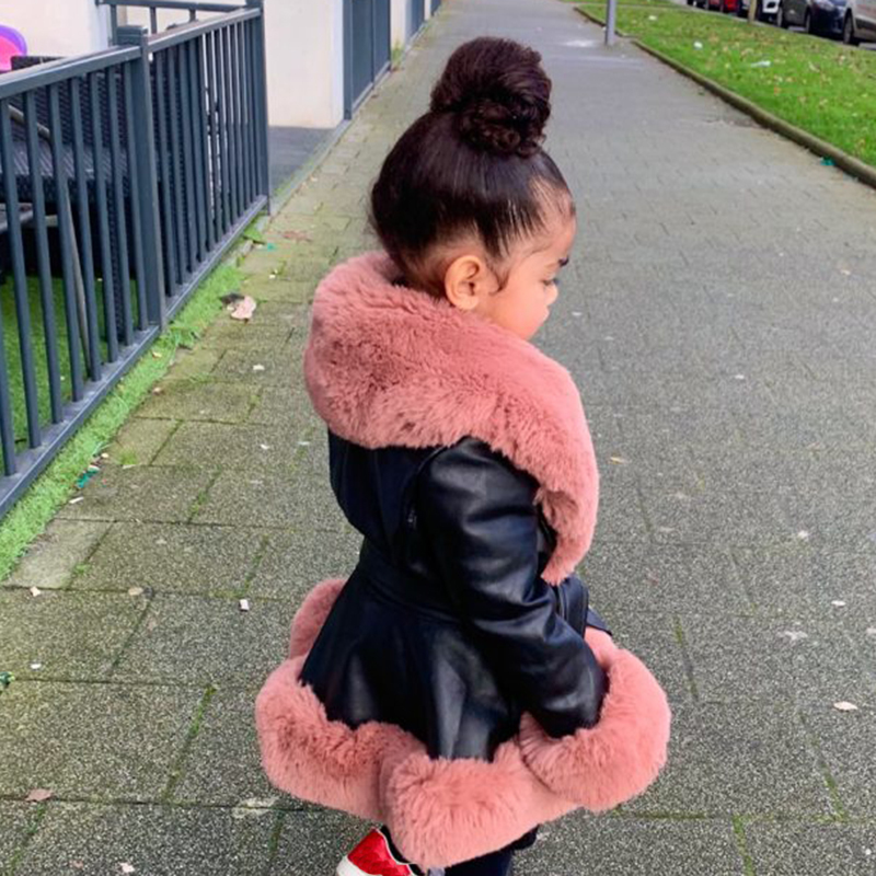 Jackets Jackets Plus Size Spring Autumn Kid Girls Coat Thin Overcoat Fur Collar Padding Girl Outerwear Hooded Kids Clothes Children 230329 Y241115UXN 