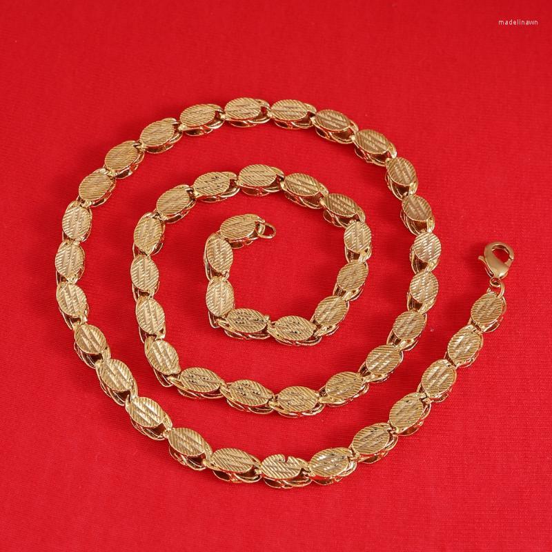 Chains Length 60cm Width 7mm Ethiopian Thick Necklaces Gold Color Africa Eritrea Chunky Chain Dubai Arab Jewelry