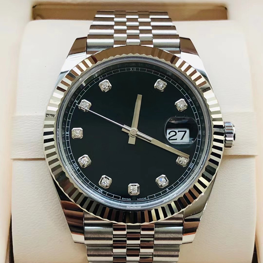 Mens Ladies Fashion Diamond Watch Automatic Mechanical 41 Watch 904L Stainless Steel Waterproof High Quality Wrist Watch Classic Black Dial Automatic Date Display, 17#
Mens Ladies Fashion Diamond Watch Automatic Mechanical 41 Watch 904L Stainless Steel Waterproof High Quality Wrist Watch Classic Black Dial Automatic Date Display, 17#