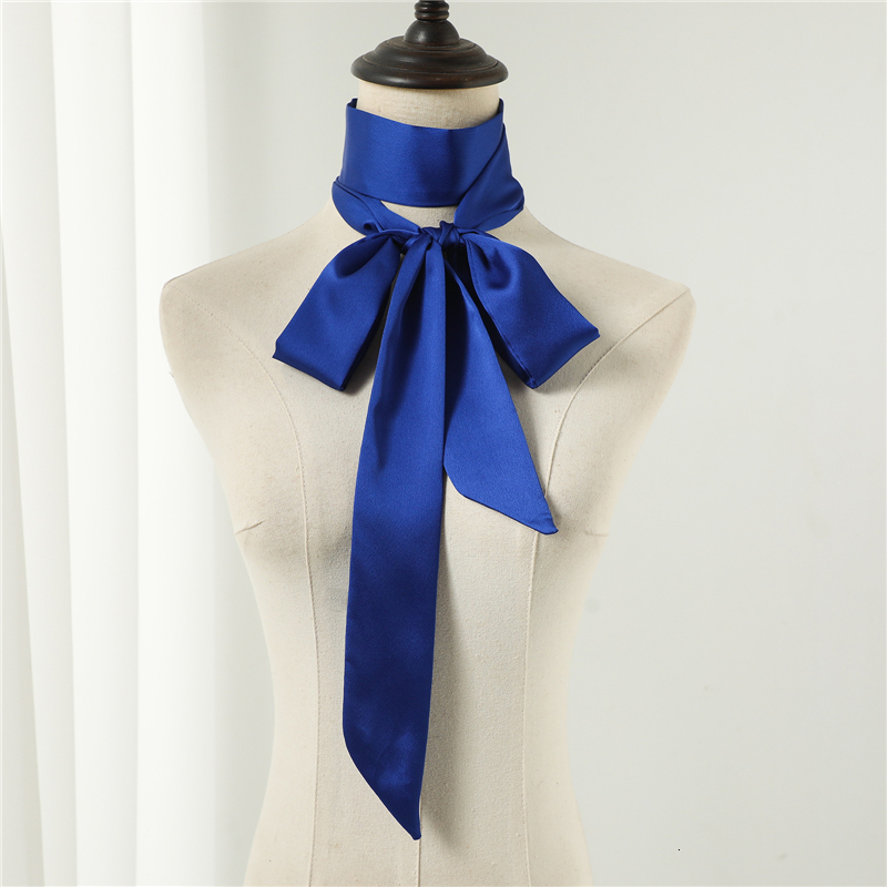 Headbands Print Solid Long Silk Satin Hair Scaf Fashion Neck Tie Ribbon Skinny Scarves Grils Hand Bag Wirst Belt Foulard Headwear 230328