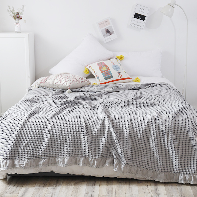 Blankets Terry Spring Summer Cotton Gauze Muslin Throw Blanket on the Bed Crib Cover Sheets Soft And Comfortable Bedding Coverlet Koc 230329